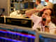 A trader works at the Israeli stock exchange.