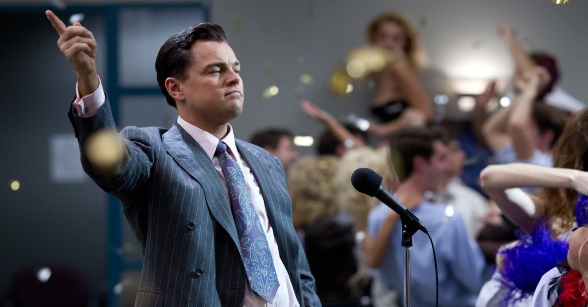 A scene from "The Wolf of Wall Street" starring Leonardo DiCaprio