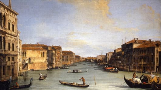 View of the Grand Canal by Giovanni Antonio Canal, known as Canaletto, in Florence