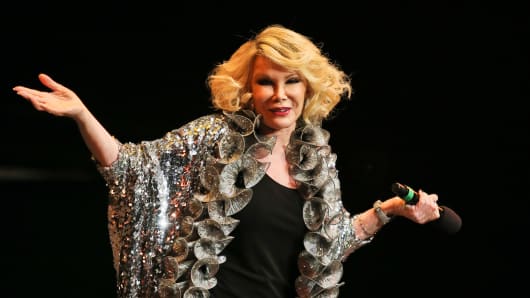 Joan Rivers performs on stage as part of the The Prince's Trust comedy gala We Are Most Amused at Royal Albert Hall on November 28, 2012 in London, England.