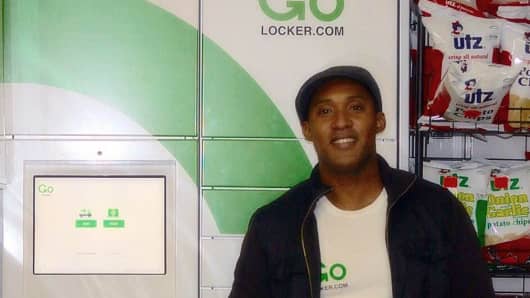Nigel Thomas left a software engineer career to soft launch his business, GoLocker, in New York City.