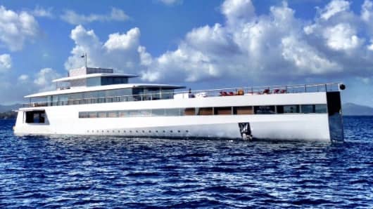 A side view of the Steve Jobs' Venus yacht.