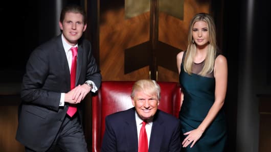 Donald Trump Jr., Donald Trump, Ivanka Trump on Celebrity Apprentice