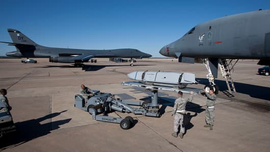 Boeing's B-1B Lancers are part of the existing bomber fleet that will eventually be phased out.