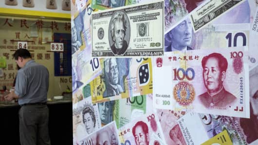 Currency exchange yuan dollars