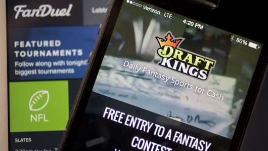 DraftKings and FanDuel displayed in different formats.