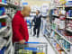 Shoppers look at merchandise at a Walmart store in Secaucus, New Jersey.