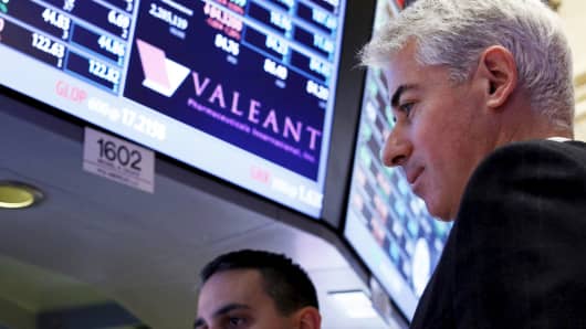 Bill Ackman at the New York Stock Exchange.