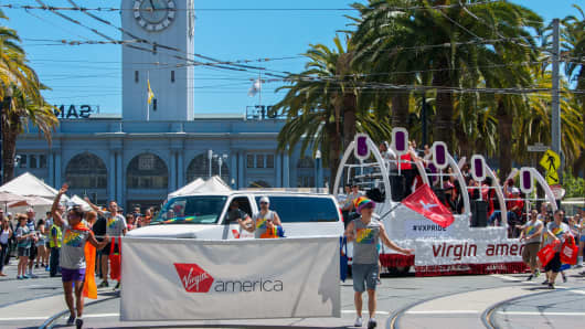 Virgin America served as the official airline of San Francisco Pride for the eighth year in a row.