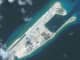 DigitalGlobe imagery of the nearly completed construction within the Fiery Cross Reef located in the South China Sea. Fiery Cross is located in the western part of the Spratly Islands group.