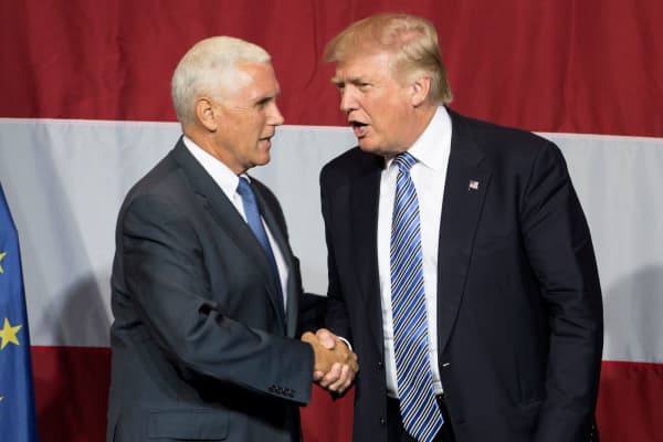 Image result for Republican President chooses Mike Pence to run with him