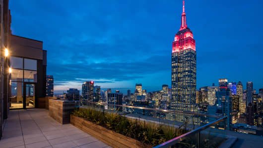 Roof deck's are an important amenity at new apartment buildings in New York City.