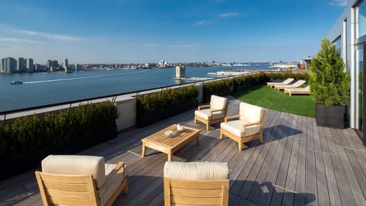 Roof deck's are an important amenity at new apartment buildings in New York City.