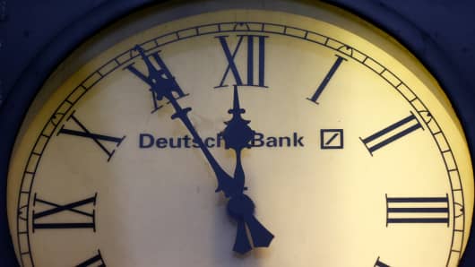 Deutsche bank clock ticking