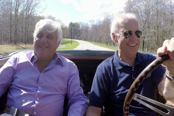 Jay Leno and Vice President Joe Biden go for a joy ride.