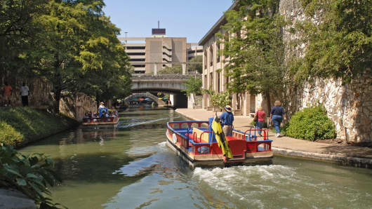 The Riverwalk in San Antonio.