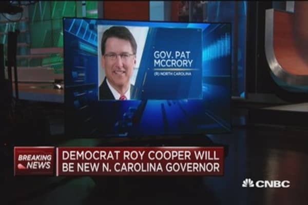Democrat Roy Cooper will be new North Carolina governor