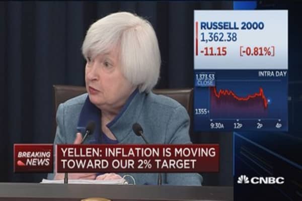 Yellen: Fed is not behind the curve
