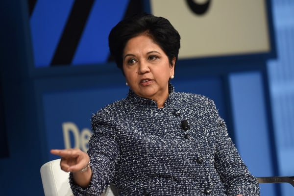 Chairman and CEO of PepsiCo Indra Nooyi speaks at The New York Times DealBook Conference