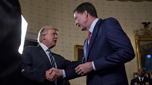 Image result for trump with James Comey