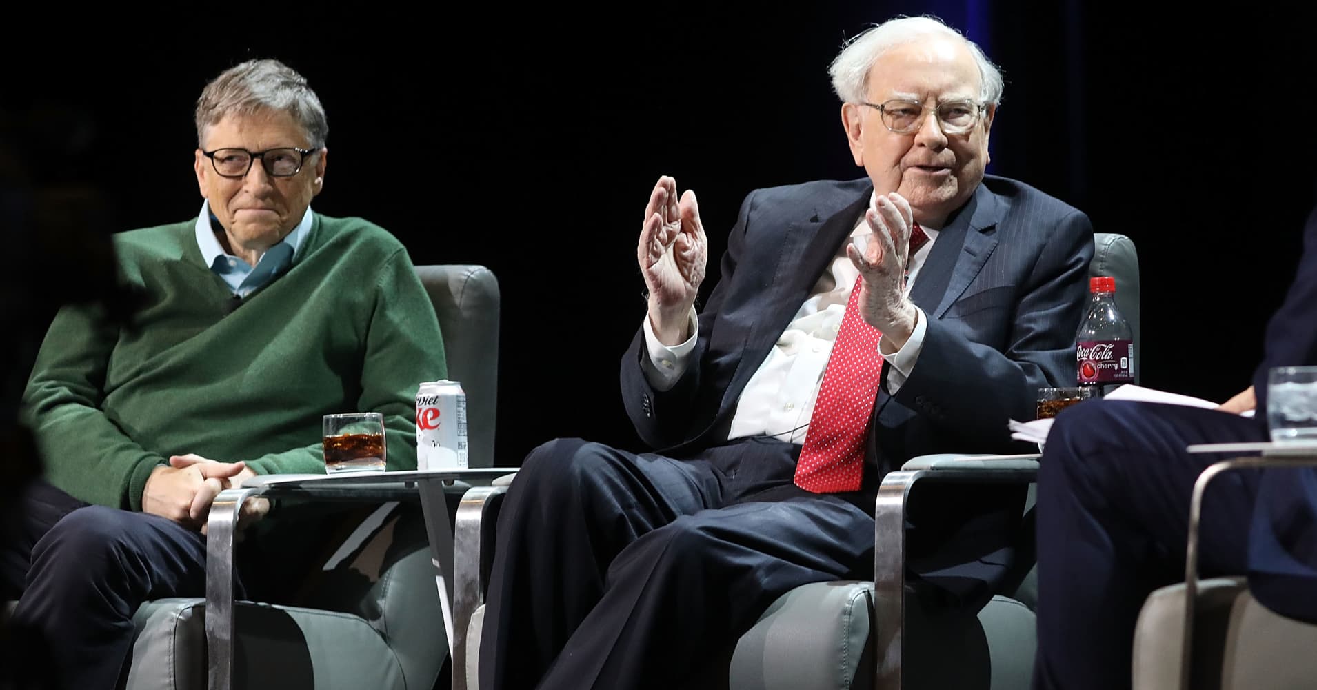 Longtime friends Warren Buffett and Bill Gates