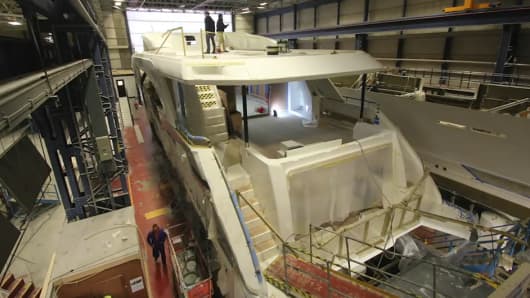 Production facility of Princess Yachts in Plymouth, U.K.