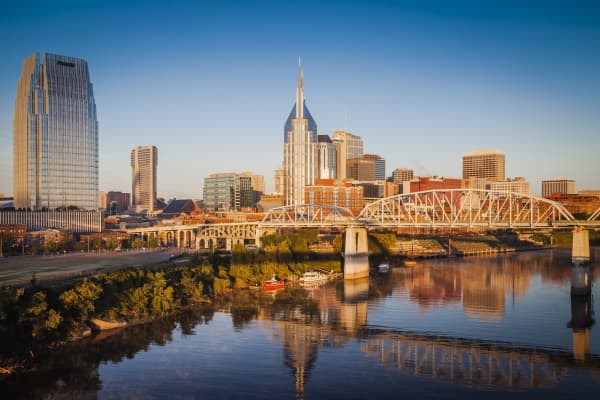 The Nashville, Tennessee skyline