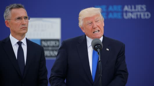 Top Trump staff caught off-guard by North Atlantic Treaty Organisation  speech