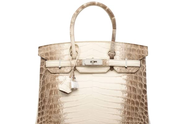 HermÃ¨s matte white Himalaya Niloticus crocodile diamond Birkin sold for more than $379,000 at Christie's in Hong Kong
