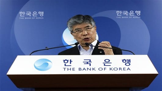 Kim Choong-soo, Governor of the Bank of Korea.