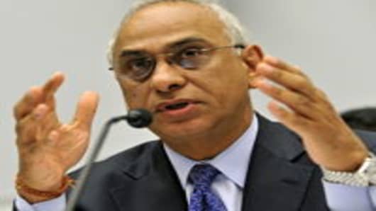 Deven Sharma, president of Standard & Poor's, testifies before a subcommittee of the House Financial Services Committee in Washington, D.C., U.S., in July 2011.
