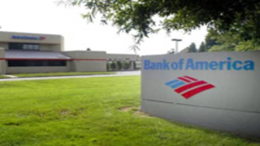 A Bank of America branch.