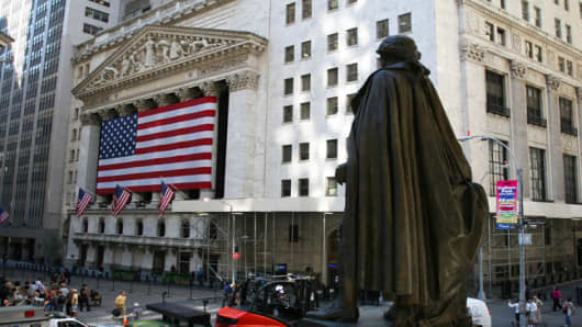 The New York Stock Exchange, downtown Manhattan.