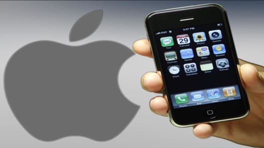 The new Apple iPhone is seen Friday, June 29, 2007 in New York.  (AP Photo/Jason DeCrow)