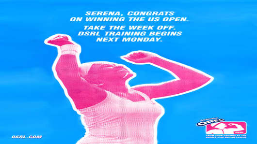 Oreo advertisement with Serena Williams