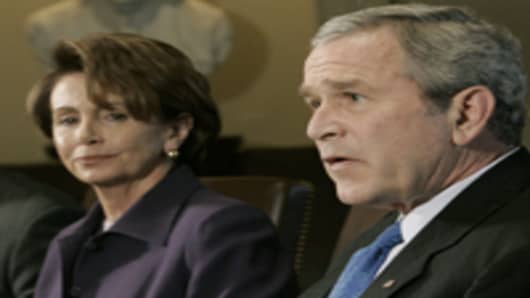 President Bush and House Speaker Nancy Pelosi.
