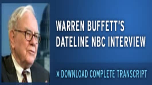 Download the Complete Transcript of Warren Buffett's Dateline NBC Interview