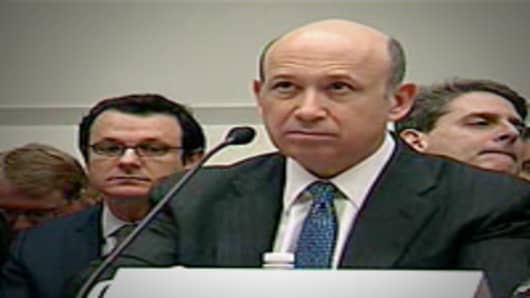 LLoyd Blankfein testifying before House Financial Services Committee