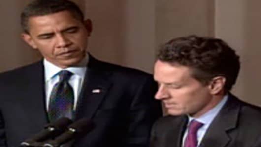 President Obama and Tim Geithner
