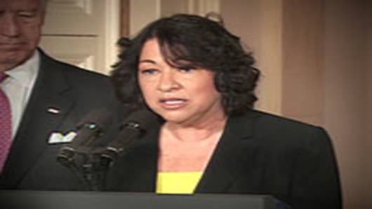 Sonia Sotomayor, as nominee for US Supreme Court Justice.