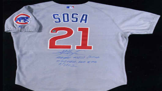 Sammy Sosa 2022 Jersey Fusion Game Used Swatch #SS803