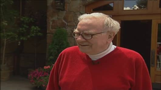 Warren Buffett during his CNBC interview today, July 9, at Herb Allen's Sun Valley media conference