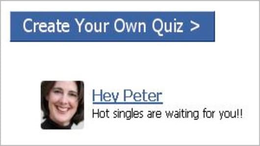 The third-party ad on Facebook using Cheryl Smith's image.