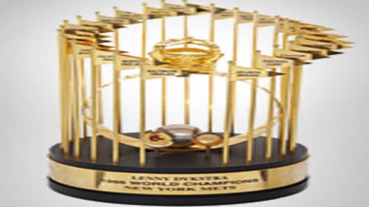 1986 Lenny Dykstra New York Mets World Championship Trophy