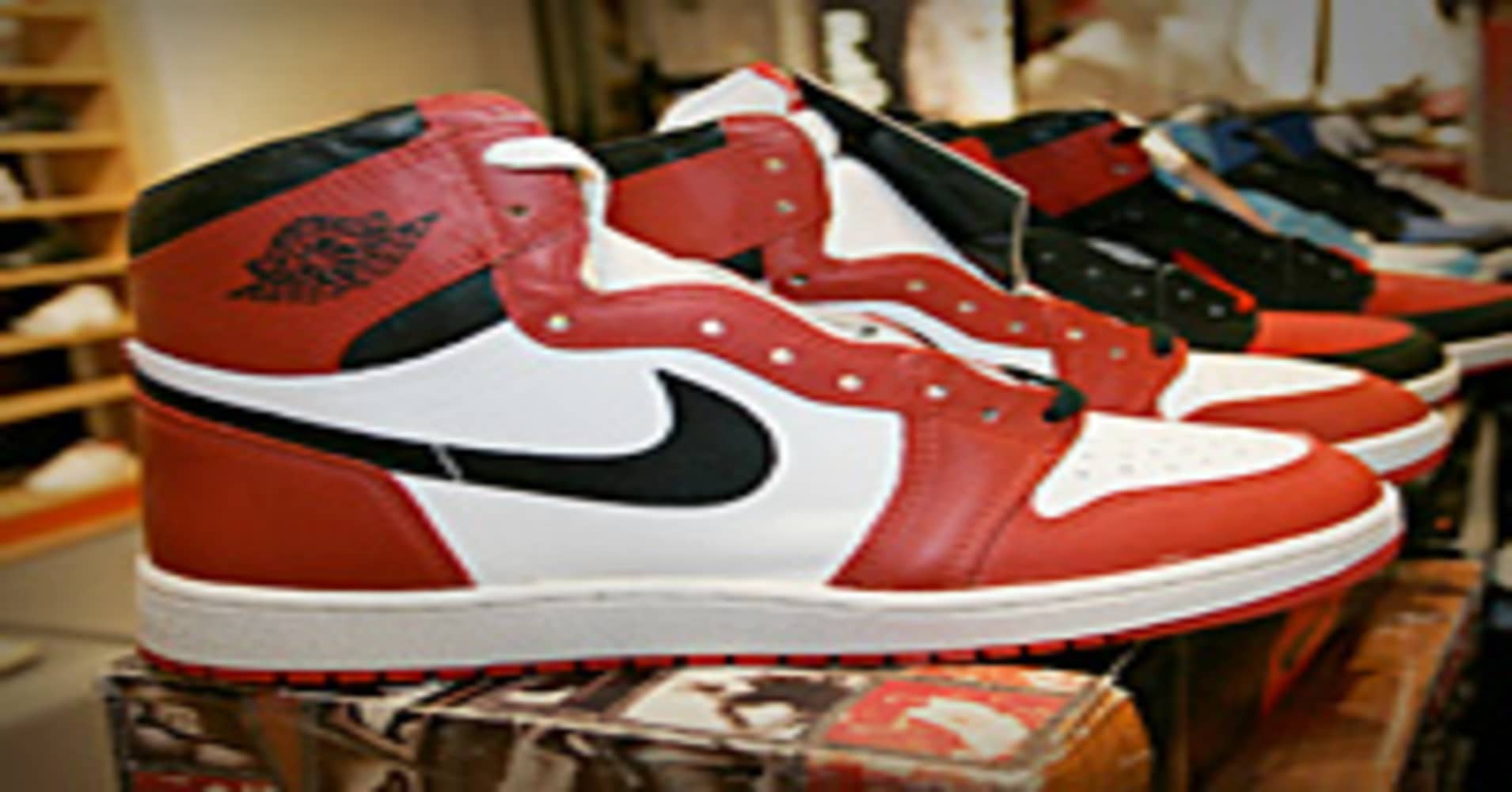 Red and White Nike MJ 23 Sneakers Editorial Stock Image - Image of