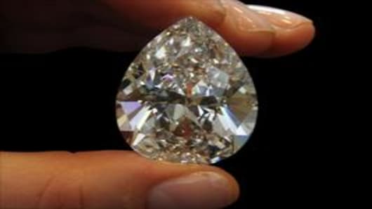 Flawless pear-shaped 72.22-carat diamond
