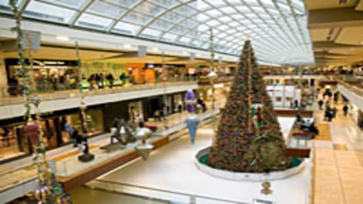 Christmas tree in Galleria Mall in Houston, Texas