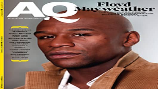 Floyd Mayweather on the cover of the premier isue of Athlete's Quarterly.