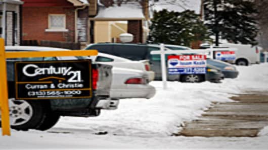 Foreclosures signs  in Detroit