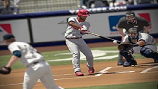 A screen capture from MLB 2K10
